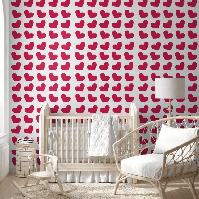 Love Pink Love Heart Behang (Kinderen)