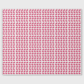 Love Pink Love Heart Cadeaupapier (Vlak)