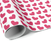 Love Pink Love Heart Cadeaupapier (Rol Hoek)