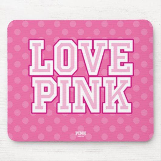 Love Pink Mousepad Muismat (Voorkant)