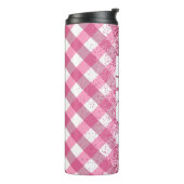 Love Pink Plaid Thermosbeker (Gedraaid links)