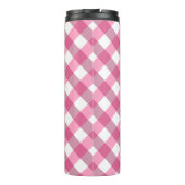 Love Pink Plaid Thermosbeker (Achterkant)