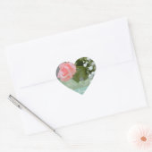 Love Pink Rose Foto Hart Sticker (Envelop)