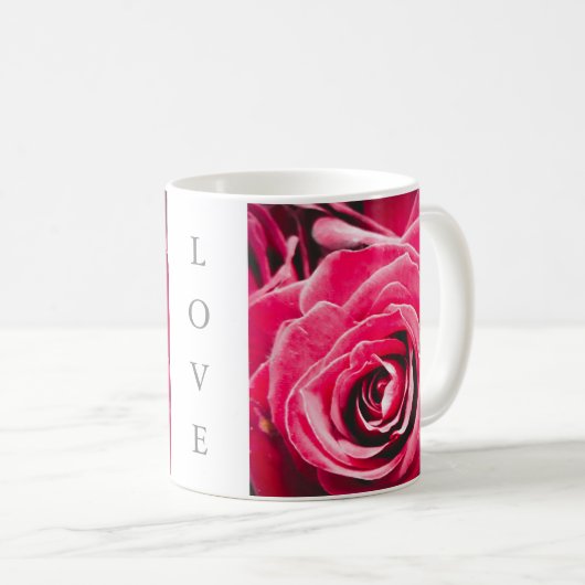 Love Pink Roses 11oz Classic Mok (Voorkant rechts)