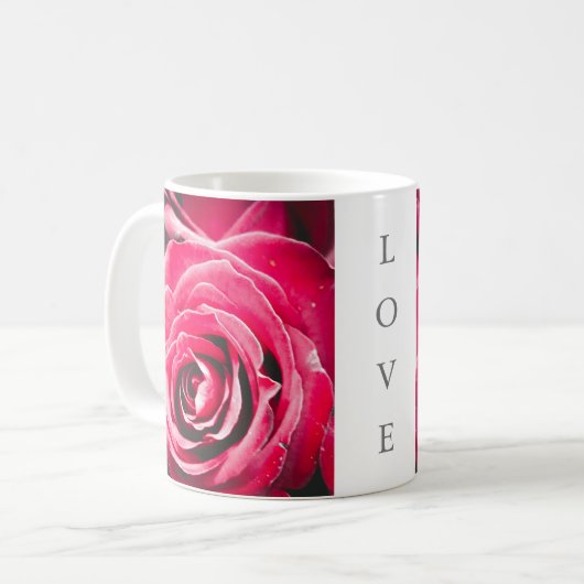 Love Pink Roses 11oz Classic Mok (Voorkant links)