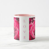 Love Pink Roses 11oz Two-Tone Mug Pink Mok (Midden)
