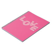 Love Pink Silver Glitter Notitieboek (Linkerzijde)