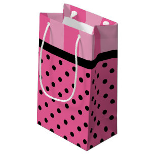 Love Pink Stripes and Polka Dots Girls Party Klein Cadeauzakje