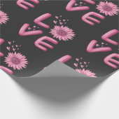 Love Pink Sunflower Cadeaupapier (Hoek)