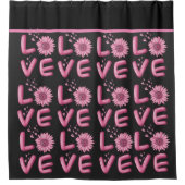 Love Pink Sunflower Douchegordijn (Voorkant)