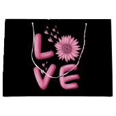 Love Pink Sunflower Groot Cadeauzakje (Voorkant)
