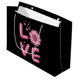 Love Pink Sunflower Groot Cadeauzakje