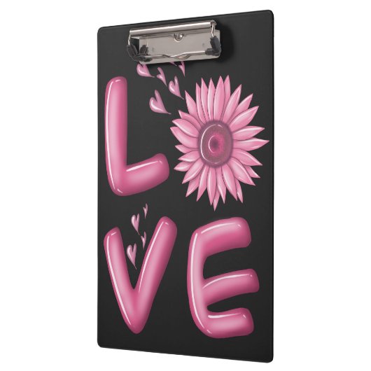 Love Pink Sunflower Klembord (Links)