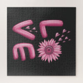 Love Pink Sunflower Legpuzzel (Horizontaal)
