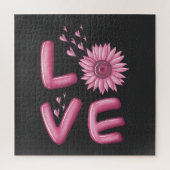 Love Pink Sunflower Legpuzzel (Verticaal)