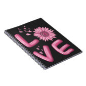 Love Pink Sunflower Notitieboek (Rechterzijde)