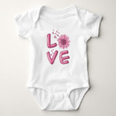 Love Pink Sunflower Romper (Voorkant)