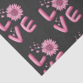 Love Pink Sunflower Tissuepapier (Detail)