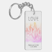 *~* "LOVE" Pinks Kristallen Evenementen Bruiloften Sleutelhanger (Voorkant Links)