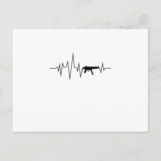 Love Pistool Heartbeat Cool Gifts Briefkaart (Voorkant)