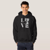 Love Pit Bulls Designer Pitbull L O V E Hoodie (Voorkant volledig)
