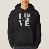 Love Pit Bulls Designer Pitbull L O V E Hoodie (Voorkant)