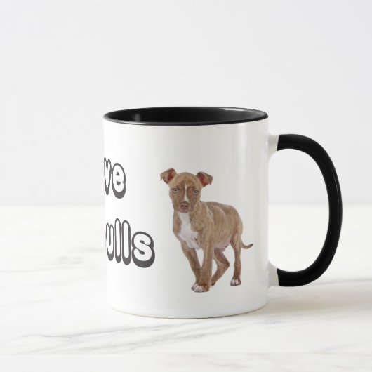 Love Pitbull Puppy Dog Coffee Cup Mok (Rechts)