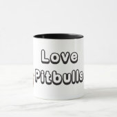 Love Pitbull Puppy Dog Coffee Cup Mok (Midden)