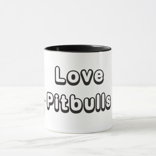 Love Pitbull Puppy Dog Coffee Cup Mok (Midden)