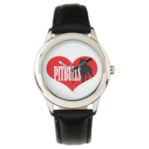 Love Pitbulls Horloge
