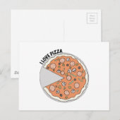 Love Pizza Briefkaart (Voorkant / Achterkant)