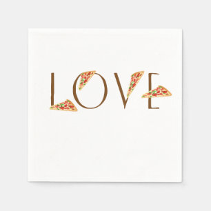 Love Pizza Fun Trendy Typography Servet