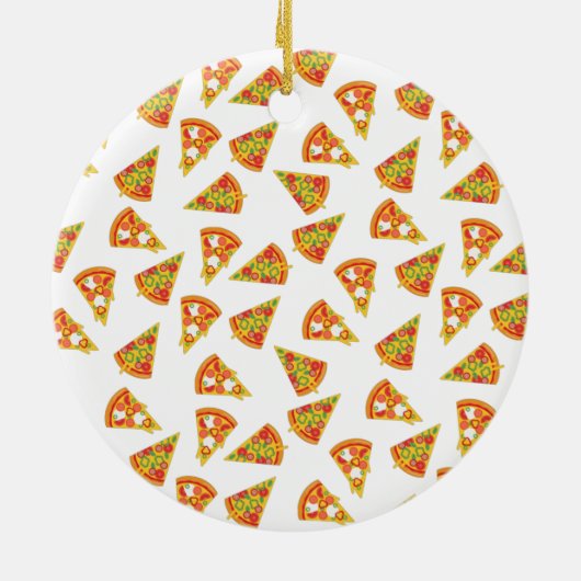 Love Pizza Keramisch Ornament (Achterkant)