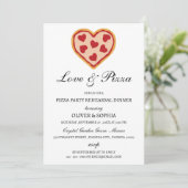 Love & Pizza Oefenavond Eetfestijn Uitnodiging (Staand voorkant)