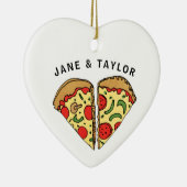 Love Pizza Personalized Keramisch Ornament (Rechts)