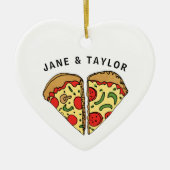 Love Pizza Personalized Keramisch Ornament (Voorkant)