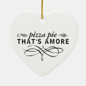 Love Pizza Personalized Keramisch Ornament (Achterkant)