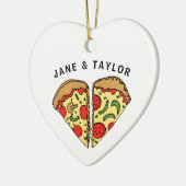 Love Pizza Personalized Keramisch Ornament (Links)