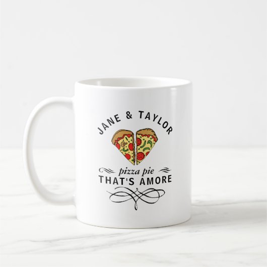 Love Pizza Personalized Koffiemok (Links)