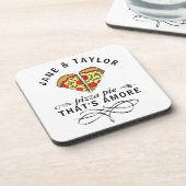 Love Pizza Personalized Onderzetter (Linkerzijde)