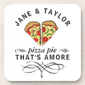 Love Pizza Personalized Onderzetter (Voorkant)