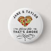 Love Pizza Personalized Ronde Button 5,7 Cm (Voorkant)