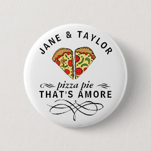 Love Pizza Personalized Ronde Button 5,7 Cm