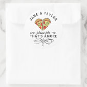 Love Pizza Personalized Ronde Sticker (Tas)