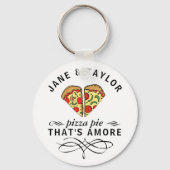 Love Pizza Personalized Sleutelhanger (Voorkant)