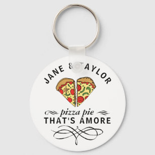 Love Pizza Personalized Sleutelhanger