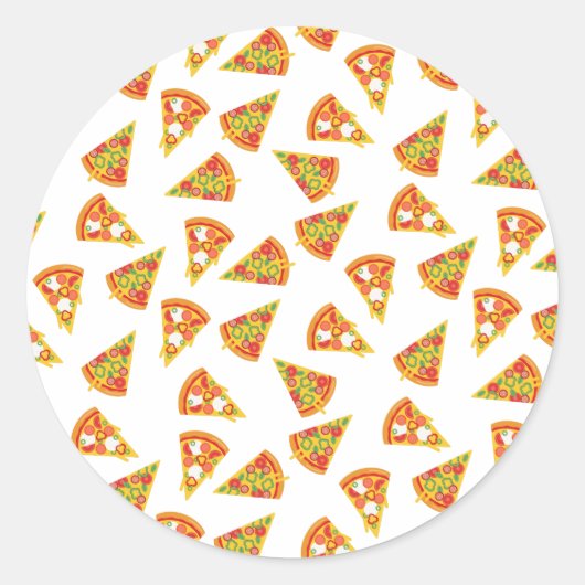 Love Pizza Ronde Sticker (Voorkant)