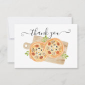 Love & Pizza Thank You Note Kaart (Voorkant)
