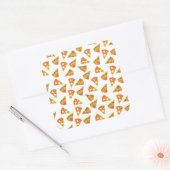 Love Pizza Vierkante Sticker (Envelop)