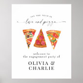 Love & Pizza Welkom Huwelijk Poster (Voorkant)